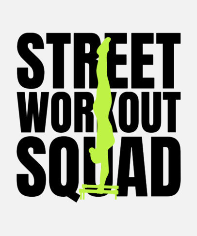 T-Shirt Design Generator Featuring a Quote for Calisthenics Enthusiasts 6435 6685