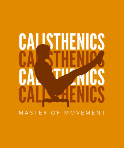 T-Shirt Design Creator Featuring a Calisthenics Athlete Silhouette 6685