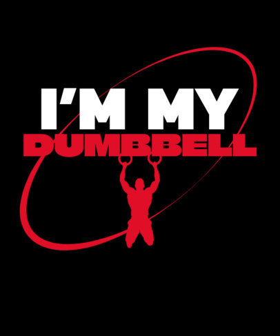 T-Shirt Design Generator Featuring a Calisthenics Athlete with a Quote 5161 6685