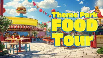 YouTube Thumbnail Creator for a Theme Park Food Tour Vlog