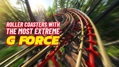 YouTube Thumbnail Generator for an Extreme Roller Coaster Front Seat POV Vlog