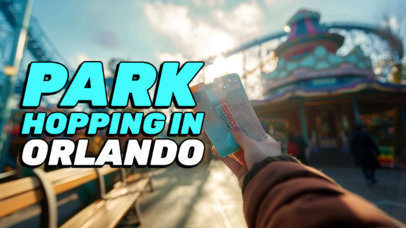 YouTube Thumbnail Template for a Florida Theme Park Hopping Vlog