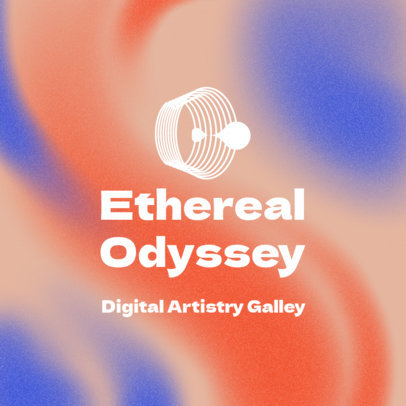 Digital Artistry Gallery Logo Maker Featuring a Gradient Background 6576