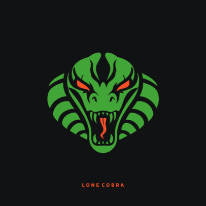 Military Shooter-Inspired Gaming Logo Template with an Aggressive Cobra Head ed7056a