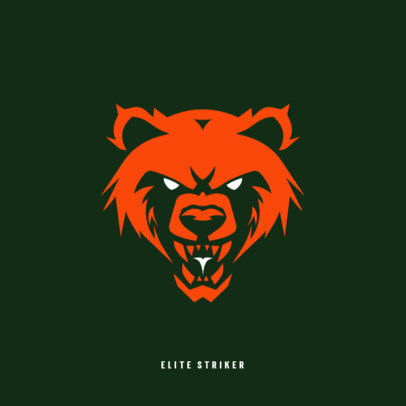 Logo Template Featuring an Aggressive Bear for a Military Gaming Squad ed7056e