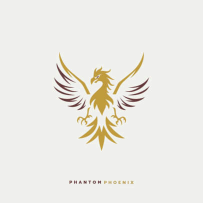 Military Shooting Game-Inspired Logo Generator Featuring a Flying Phoenix ed7056f
