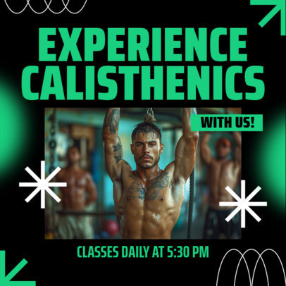 Training Instagram Post Creator for a Calisthenics Training Session 6686g