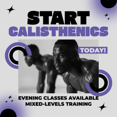 Wellness Instagram Post Template for Calisthenics Routines 6686h