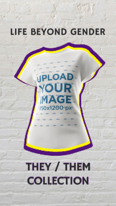 Video of a 3D T-Shirt with a Gender-Neutral Quote for Pride Month