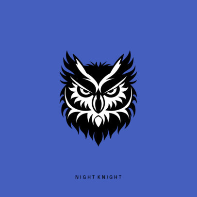 Online Logo Template Featuring an Owl for a Military Shooting Game Squad ed7058h