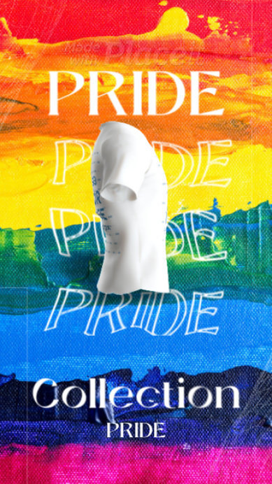 Colorful Video of a 3D T-Shirt with a Rainbow Background for Gay Pride Month