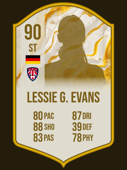 Trading Card Design Maker Featuring a Soccer's Player Info ED-7077