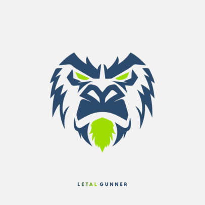 Logo Maker with an Abstract Gorilla Face Inspired by a Military Shooting Game ed7056d
