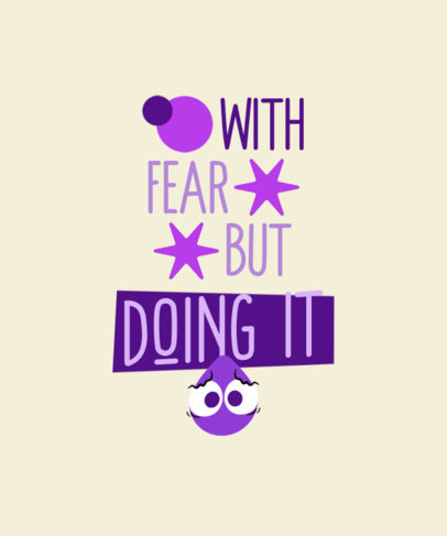 Emotions Film-Inspired T-Shirt Design Maker Featuring a Fear Quote 6560d
