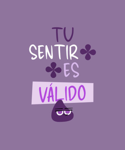 Feelings-Themed T-Shirt Design Template Inspired by an Emotions Film 6560g