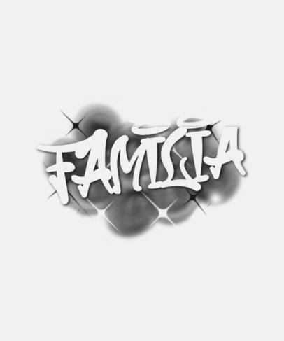 Streetwear-Inspired T-Shirt Design Creator Featuring a Family-Themed Quote 6668f