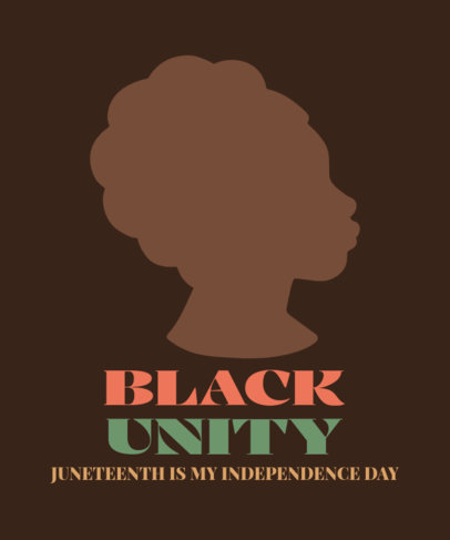 Juneteenth-Themed T-Shirt Design Generator with a Face Silhouette and a Quote 3411 6678