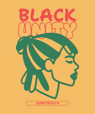 T-Shirt Design Maker with a Face and a Short Quote to Celebrate Juneteenth 5495 6678