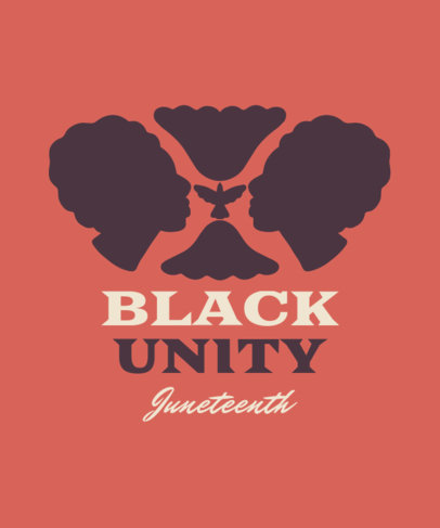 T-Shirt Design Creator Featuring a Phrase with an Abstract Graphic for Juneteenth 3411 6678