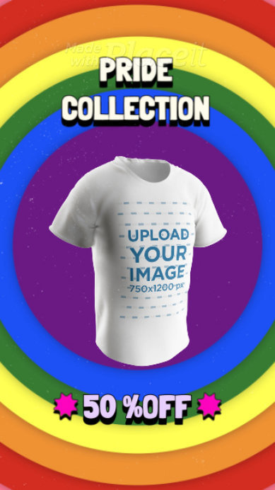 Round-Neck T-Shirt Video for a Promotional Pride Collection