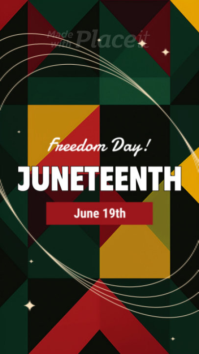 Juneteenth-Themed Instagram Story Video Maker to Celebrate Freedom Day