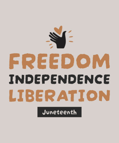 T-Shirt Design Maker to Commemorate Juneteenth with a Quote About Freedom 6434 6679