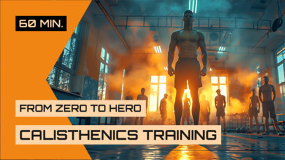 Fitness YouTube Thumbnail Maker for a Calisthenics Training Channel 6689