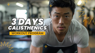 YouTube Thumbnail Generator for a 3-Day Calisthenics Workout Program 6689a