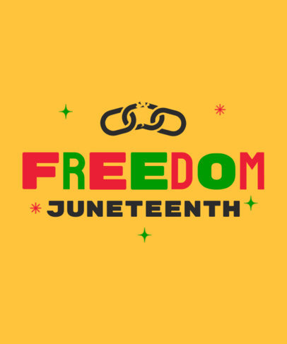 Freedom Day T-Shirt Design Maker With Broken Chains Graphics for Juneteenth 6683d