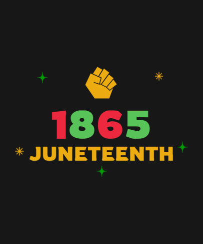 Powerful T-Shirt Design Generator With a Fist Icon for Juneteenth Day