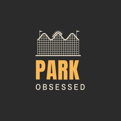 Logo Maker With a Rollercoaster Graphic for an Amusement Park