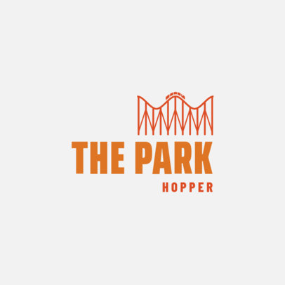 Logo Generator for a Theme Park With a Rollercoaster Icon