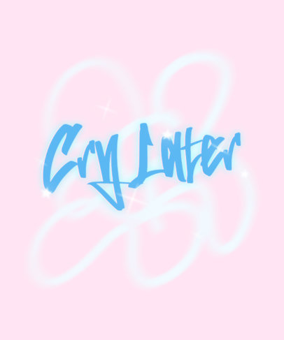 T-Shirt Design Creator Featuring a Graffiti-Style Text with an Airbrushed Flower 6669 f