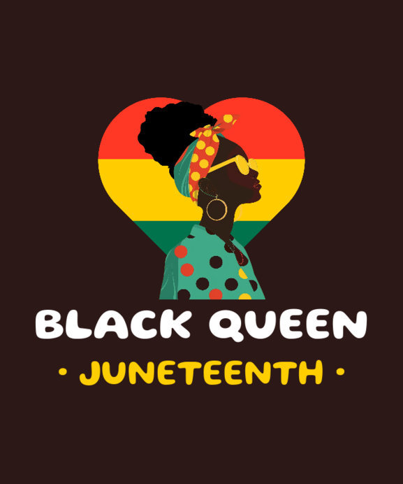 T-Shirt Design Generator With an Illustrated Woman to Commemorate Juneteenth