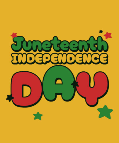 T-Shirt Design Generator for Juneteenth Independence Day