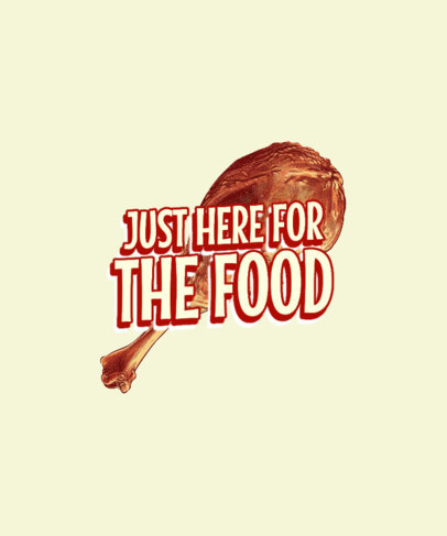 T-Shirt Design Template With a Chicken Wing Graphic Inspired by Amusement Park's Food 6674c