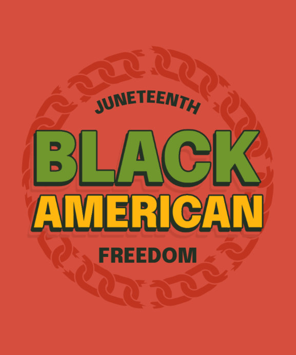 T-Shirt Design Maker With a Black American Freedom Quote