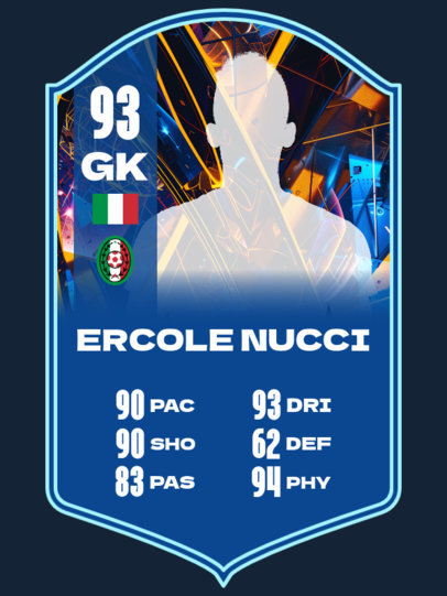 Sports Trading Card Design Generator for Soccer Players