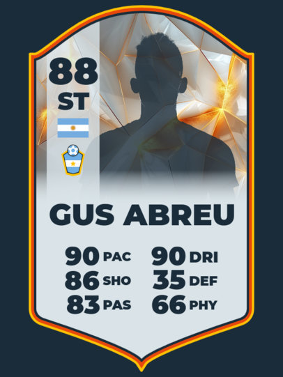 Soccer Player Trading Card Design Template for Sports Fanatics