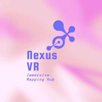 Immersive Experiences Logo Template with a Gradient Background