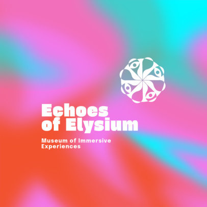 Immersive Experiences Museum Logo Maker Featuring a Gradient Background 6576d