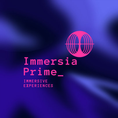 Logo Creator with a Gradient Background for a VR Immersive Experiences Corp 6576f