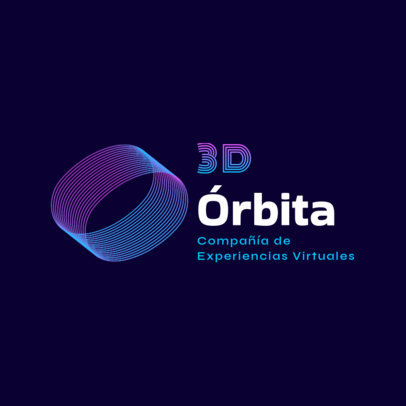 Virtual Experiences Logo Creator Featuring 3D-Style Graphics