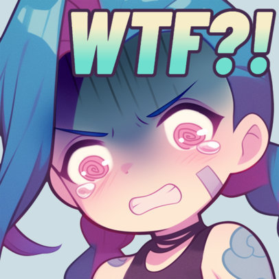 Avatar Creator Featuring a Mad Girl with a Chibi Illustration Style 