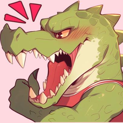 Avatar Design Maker Featuring an Illustrated Dragon Inspired by a Battle Arena Game