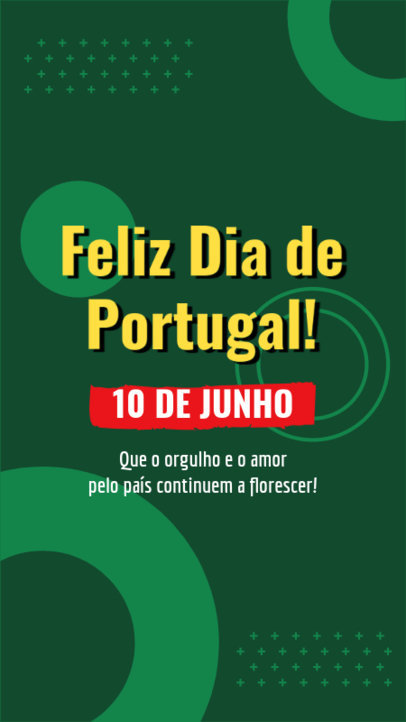 Instagram Story Creator Featuring a Patriotic Theme for Dia de Portugal 6580b