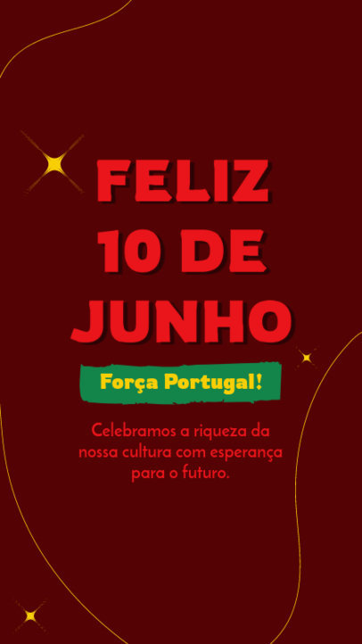 Instagram Story Template With a Celebratory Message for Portugal Day 6580c