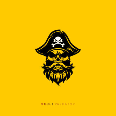 Gaming Logo Template Featuring a Pirate Skull Graphic ed7060a