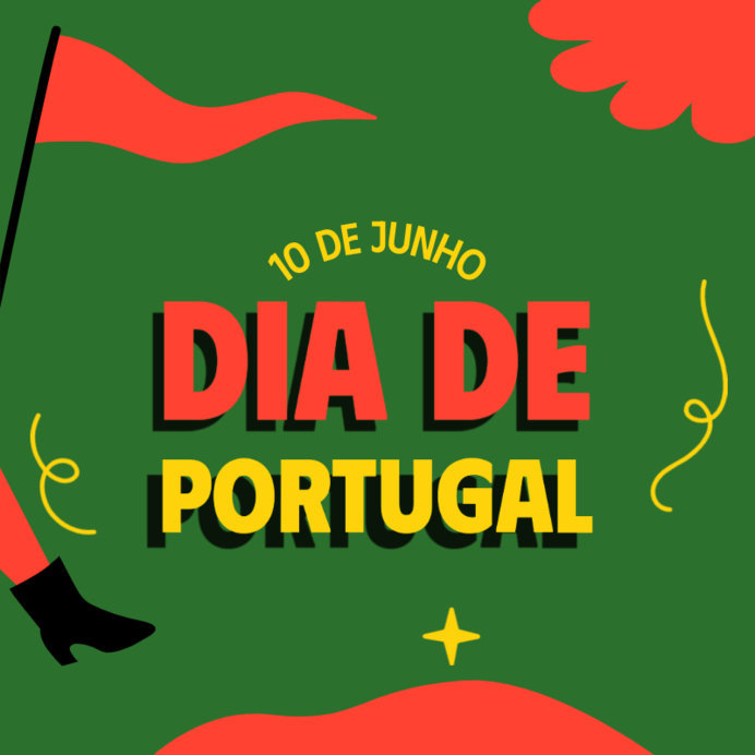 Instagram Post Template With Illustrations for Portugal Day