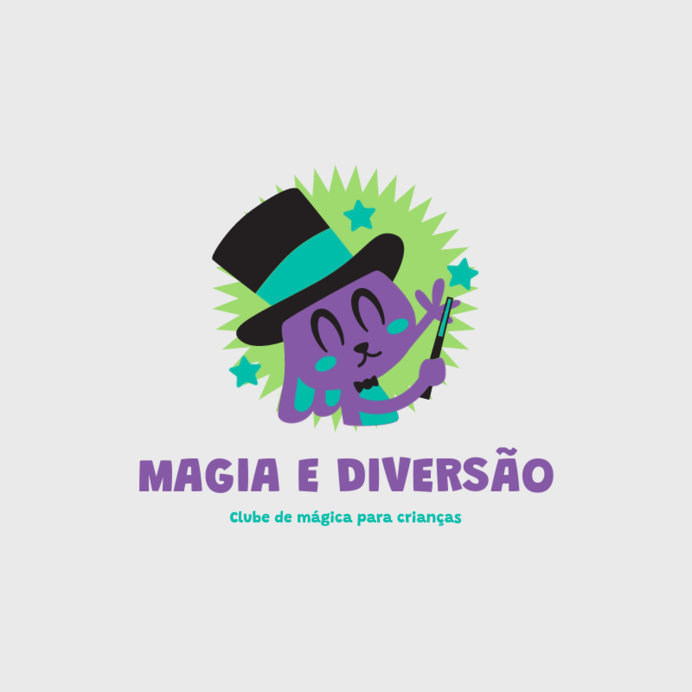 Logo Template Featuring a Magic Bunny for a Children's Channel